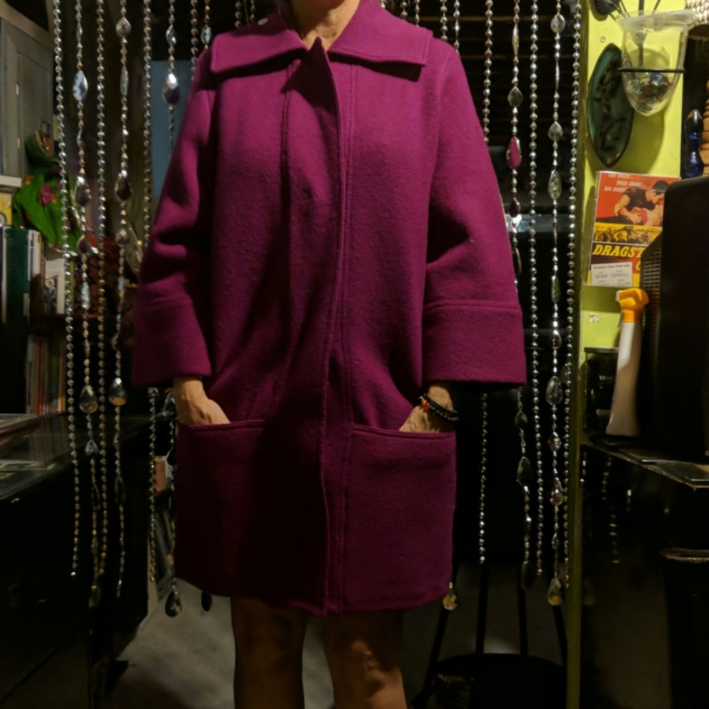 Anne Klein fusha dress coat